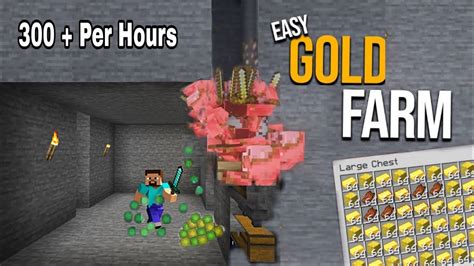 Minecraft Easy Gold Farm 1.20 Tutorial | 5000 Items Per Hours - YouTube