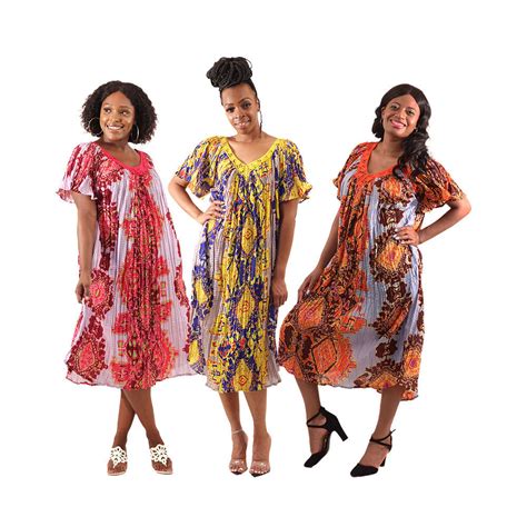 Set Of 3 ASSORTED Batik Dresses - Women's Dresses-African Fashion | Africa Imports | African ...