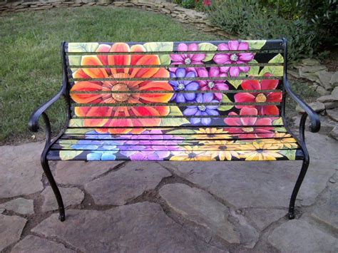 Amy Woods sweet bench!!! Have a seat!! | Painted benches, Painted ...