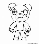 Piggy Roblox Tigry Coloring Page Pages sketch template