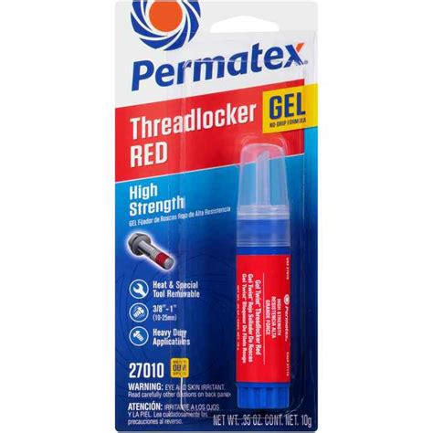 Permatex® High Strength Threadlocker Red Gel, 10 G - Permatex