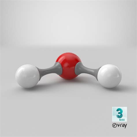 Water molecular 3D model - TurboSquid 1270212