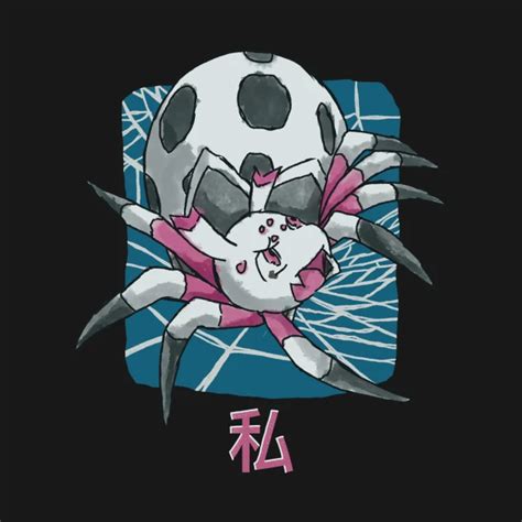 So I'm a Spider, So What? Kumoko with her Spider web and kumoko japan text in a Watercolor art ...