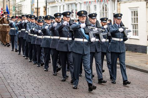 RAF Honington Remembrance parade in local Freedom town of Bury St ...