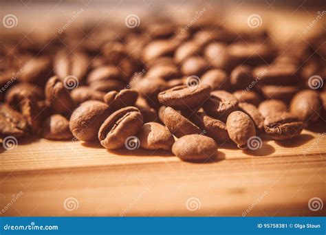 Coffee-beans stock image. Image of aroma, light, macro - 95758381