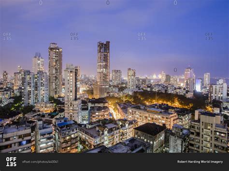 General view of the skyline of central Mumbai (Bombay), Maharashtra, India, Asia stock photo ...