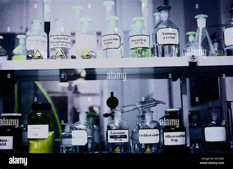 Laboratory, shelf, reagents, research, science, research laboratory ...