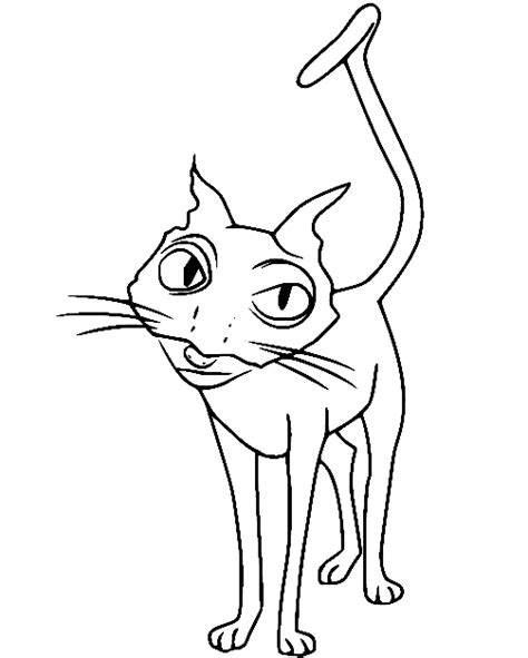 Coraline Coloring Pages Cat