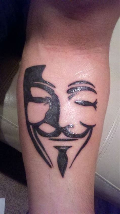 V For Vendetta Mask Tattoo Drawing