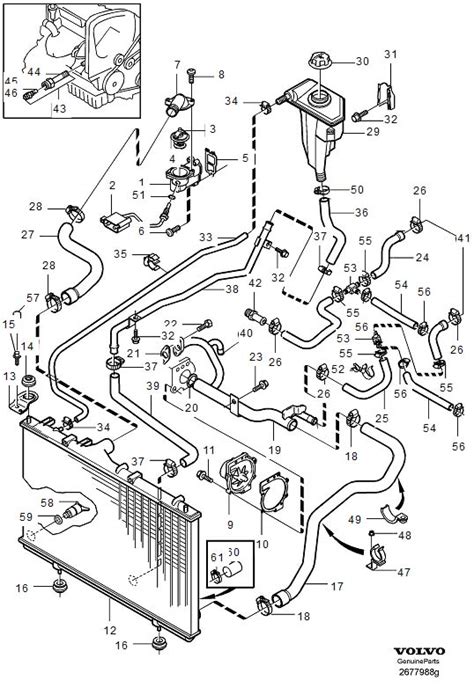 271664 - Engine Coolant Thermostat. THERMOSTAT KIT - Genuine Volvo Part