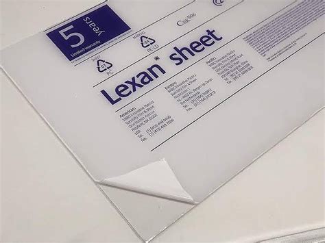 Transparent high resistant plastic Lexan Solid Polycarbonate Sheet ...