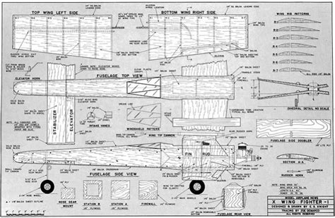 X Wing Fighter Plans Free Download - AeroFred.com - Download and Share Free Model Airplane and ...