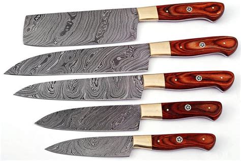 Damascus Kitchen Knives Set – KBS Knives Store