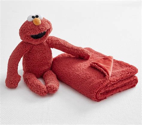 Sesame Street® Elmo Plush and Blanket Set | Pottery Barn Kids