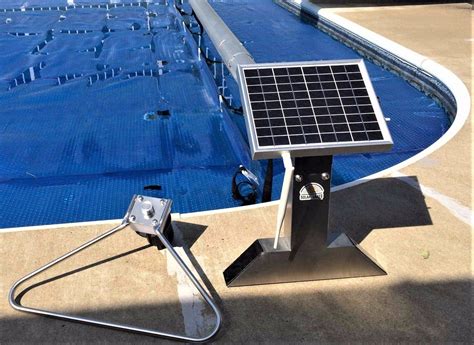 Solar Pool Cover Roller Reel Remote Controlled Powered Motorized Stainless Steel - Pool Covers ...