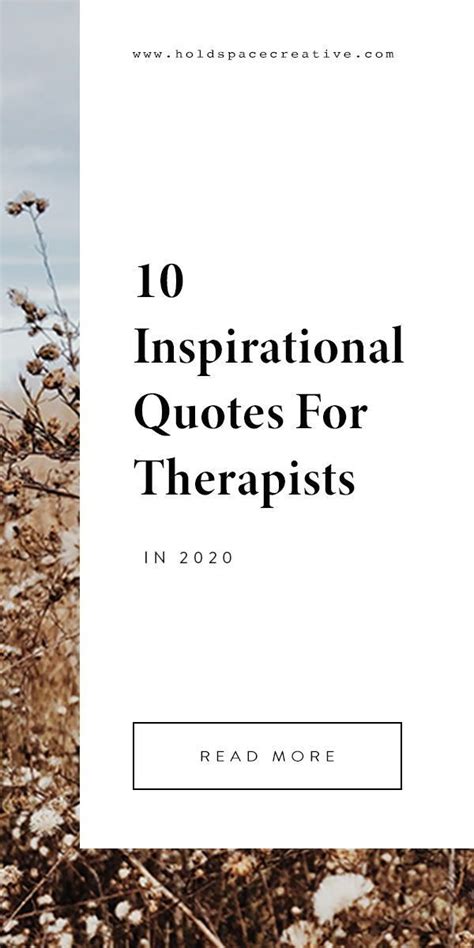 10 Inspirational Quotes for Therapists in 2020 | Therapy quotes ...