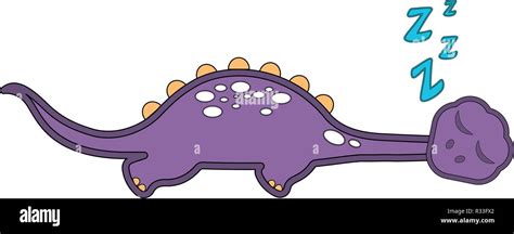 Cute dinosaur cartoon character sleeping Stock Vector Image & Art - Alamy