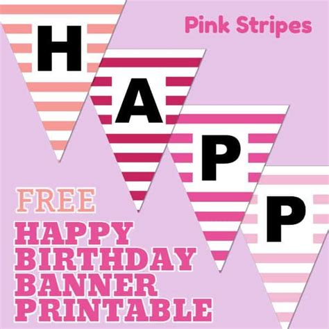 Free Happy Birthday Banner Printable (17 Unique Banners For Your Party) | Parties Made Personal