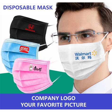 PERSONALIZED / CUSTOMIZING / COMPANY LOGO PRINTING DISPOSABLE MASKS ...