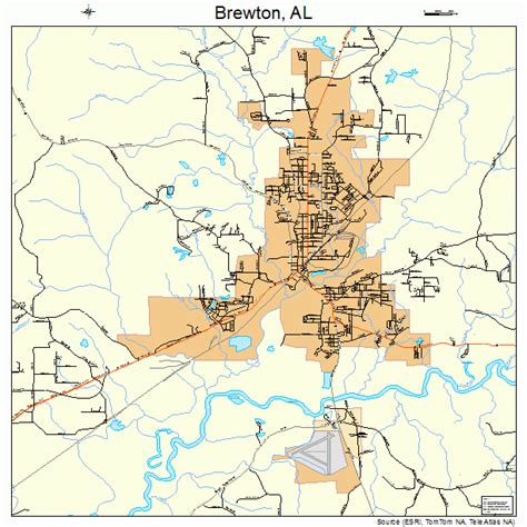 Brewton Alabama Street Map 0109208