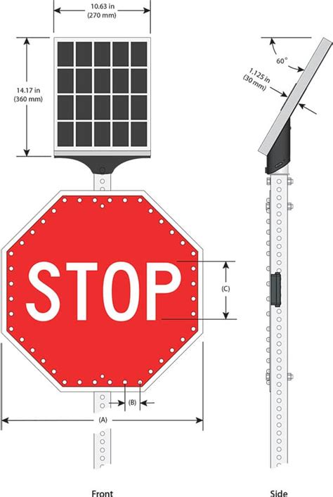 Luminous LED stop sign - LED Traffic sign - THIN - Traffic Innovation