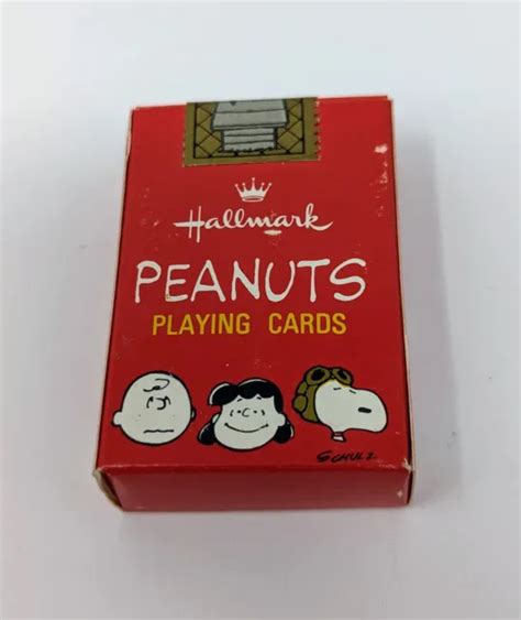 VINTAGE MINI HALLMARK Peanuts Snoopy Football Playing Cards Deck Rare Sealed Box $29.50 - PicClick