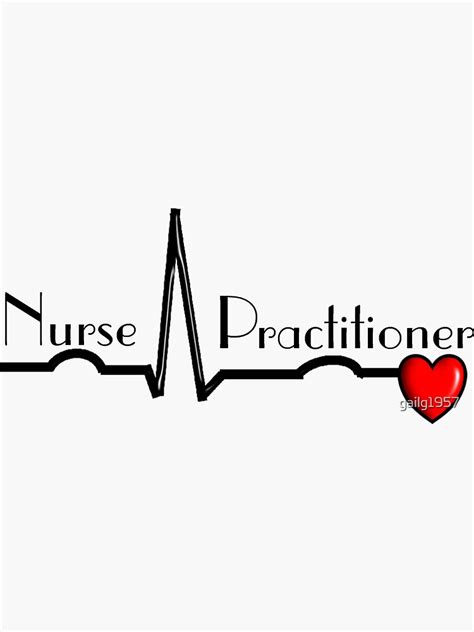 "Nurse Practitioner" Sticker for Sale by Gail Gabel, LLC | Redbubble