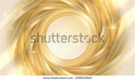 Gold Circle Frame Golden Light Effects Stock Vector (Royalty Free ...