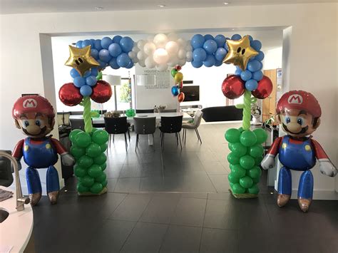 Super Mario Balloon Archway #balloonarch #super Mario party themed doorway arc… | Mario birthday ...