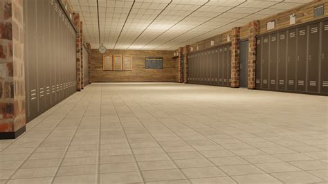 ArtStation - School Corridor | Game Assets