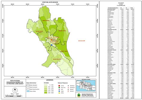 Peta Administrasi Kota Bogor