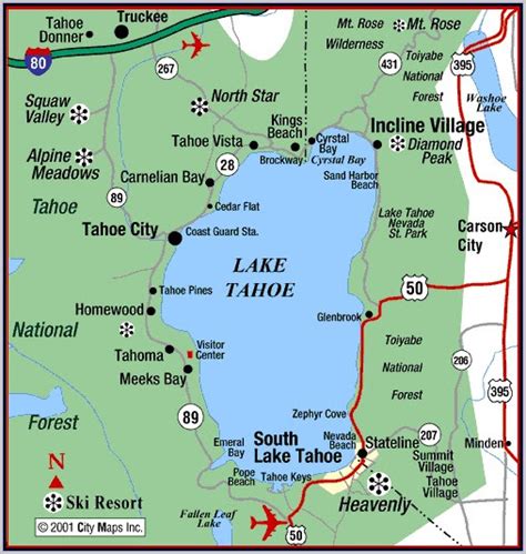 South Lake Tahoe Map Of Hotels - Maping Resources