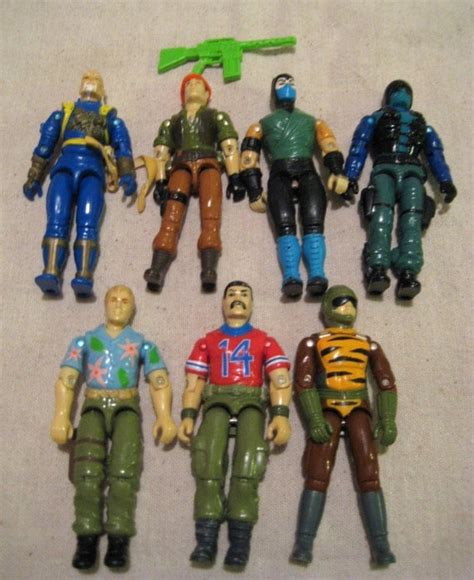 Vintage 1980's GI Joe Action Figure Lot of 7