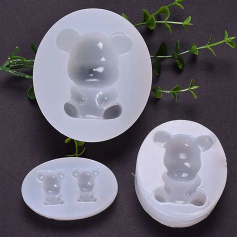 Silicone Mold A sitting bear Resin Silicone Mould handmade DIY Resin Jewelry Making epoxy resin ...