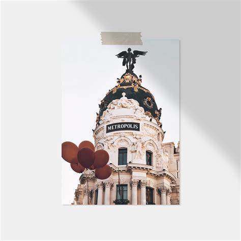 Madrid Metropolis Spain Wall Art City Art Spanish - Etsy