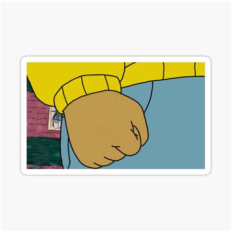 "Arthur's Fist Meme " Sticker for Sale by TrendJunky | Redbubble