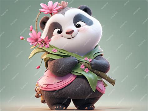 Panda gigante del tesoro nacional ip de dibujos animados en 3d | Foto ...