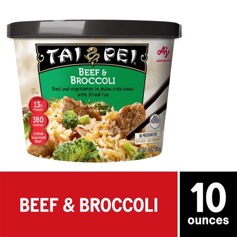 Tai Pei Beef & Broccoli Frozen Asian Entrée 10oz - Walmart.com