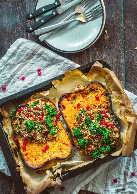 Quinoa Stuffed Butternut Squash - Written By Vegan