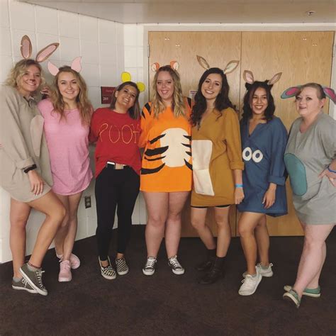 Winnie the Pooh group Halloween costume made with over sized t-shirts ...