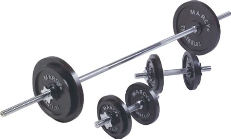 Marcy 95kg Vinyl Olympic Weight Set With 7ft Olympic Barbell