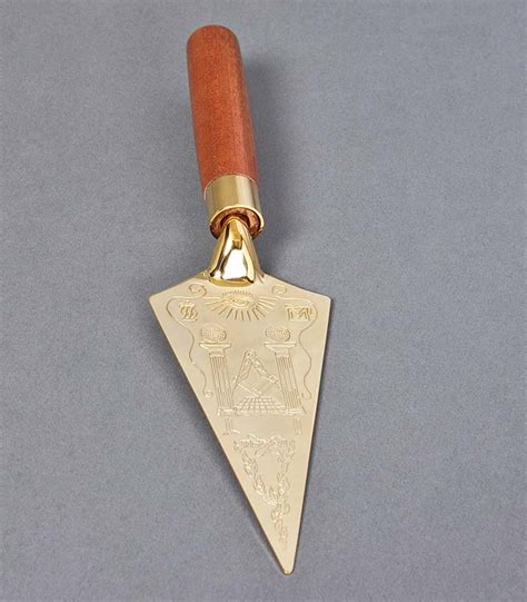 Gold Masonic Trowel With Engraved Symbols » George, Kenning & Son