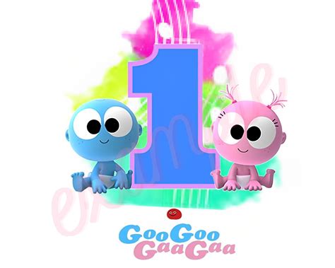 Goo Goo Gaa Gaa Babyfirst TV, Shirt Template, Digital Print Birthday Goo Goo and Gaa Gaa ...