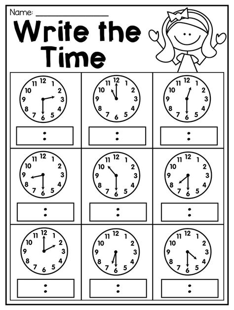 Telling Time Half Hour Worksheets