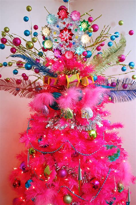 Hot Pink Christmas Tree With Colorful Tree Topper Pictures, Photos, and Images for Facebook ...