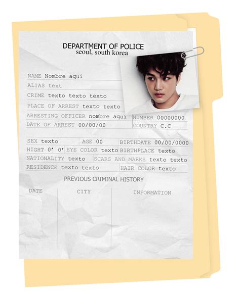 Criminal Record | Template | PSD by Porcelain by ItsPorcelain on DeviantArt