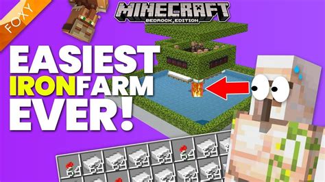 EASY Iron Farm for Minecraft Bedrock Tutorial – 100% Reliable in 2022 | Bedrock, Minecraft, Tutorial