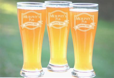 Personalized Pint Glasses Beer Set of Pint Glassesetched - Etsy