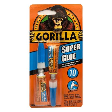 Gorilla Gorilla Super Glue 0.8 oz. Clear Sandable Plastic Glue/Epoxy ...