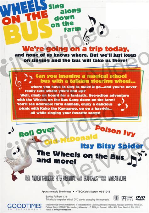 Wheels on the Bus - Sing Along Down On The Farm on DVD Movie